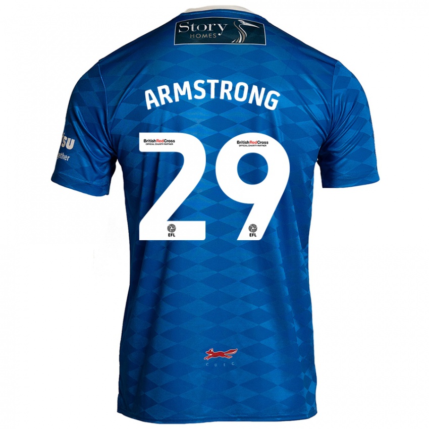 גברים Luke Armstrong #29 כְּחוֹל ג'רזי ביתית 2024/25 חולצה קצרה