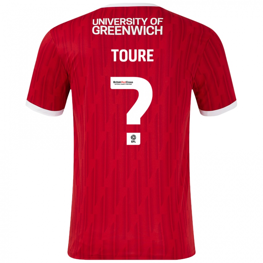 גברים Seydil Toure #0 אדום לבן ג'רזי ביתית 2024/25 חולצה קצרה