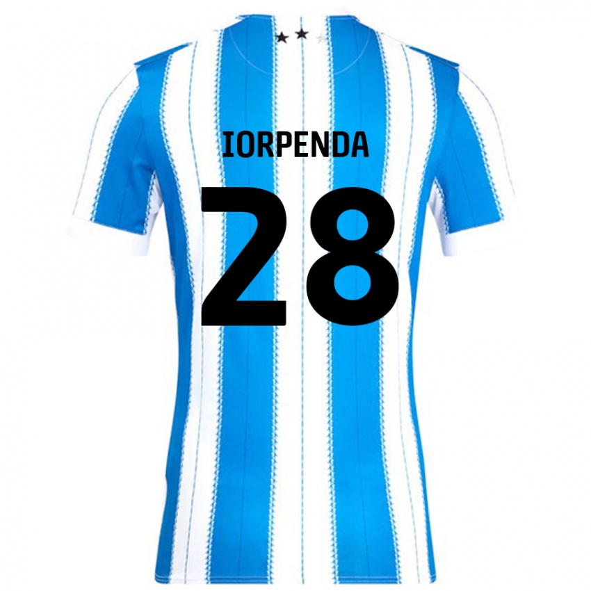גברים Tom Iorpenda #28 כחול לבן ג'רזי ביתית 2024/25 חולצה קצרה
