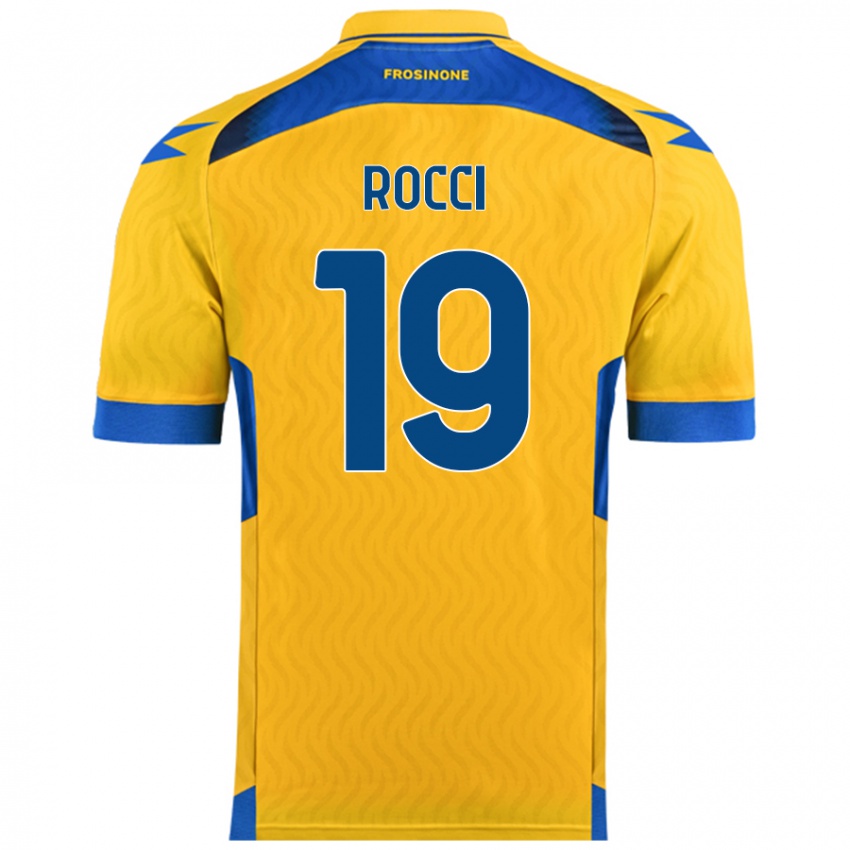 גברים Valerio Rocci #19 צָהוֹב ג'רזי ביתית 2024/25 חולצה קצרה