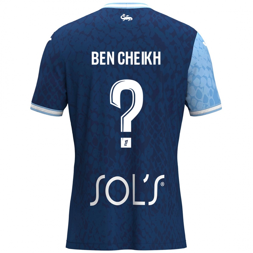 גברים Ayman Ben Cheikh #0 כחול שמיים כחול כהה ג'רזי ביתית 2024/25 חולצה קצרה