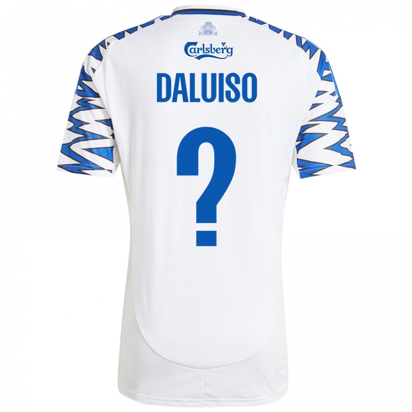 גברים Christoffer Daluiso #0 לבן כחול שמיים ג'רזי ביתית 2024/25 חולצה קצרה