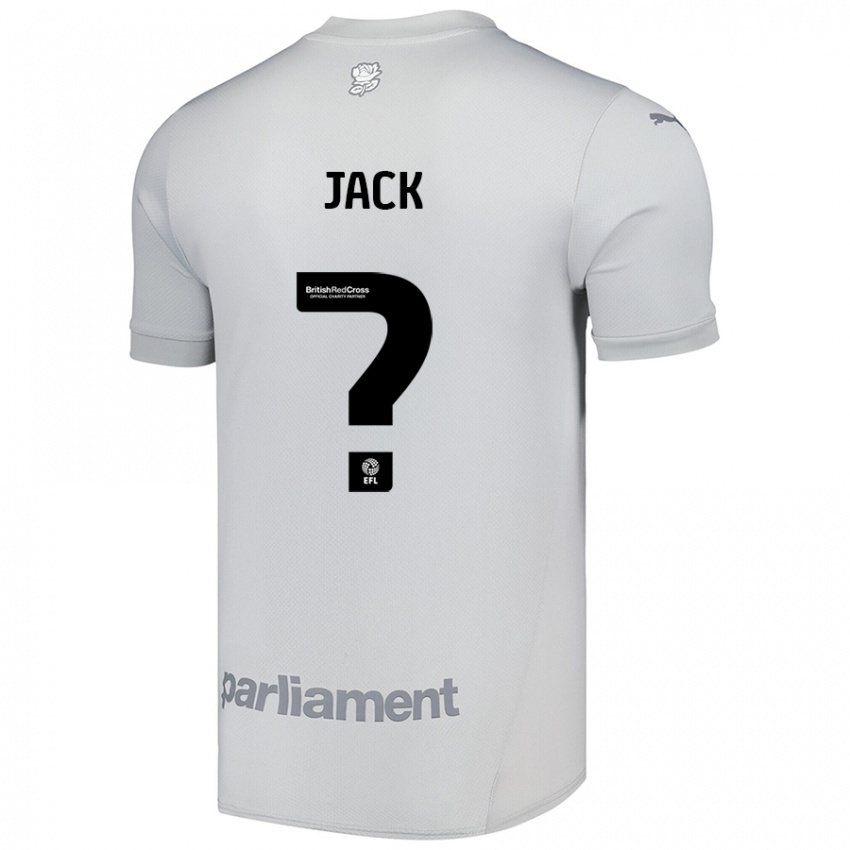 גברים Jack Woodcock #0 אפור כסף הרחק ג'רזי 2024/25 חולצה קצרה