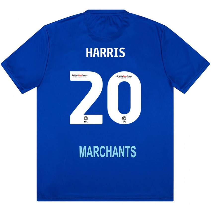 גברים Max Harris #20 יָרוֹק הרחק ג'רזי 2024/25 חולצה קצרה