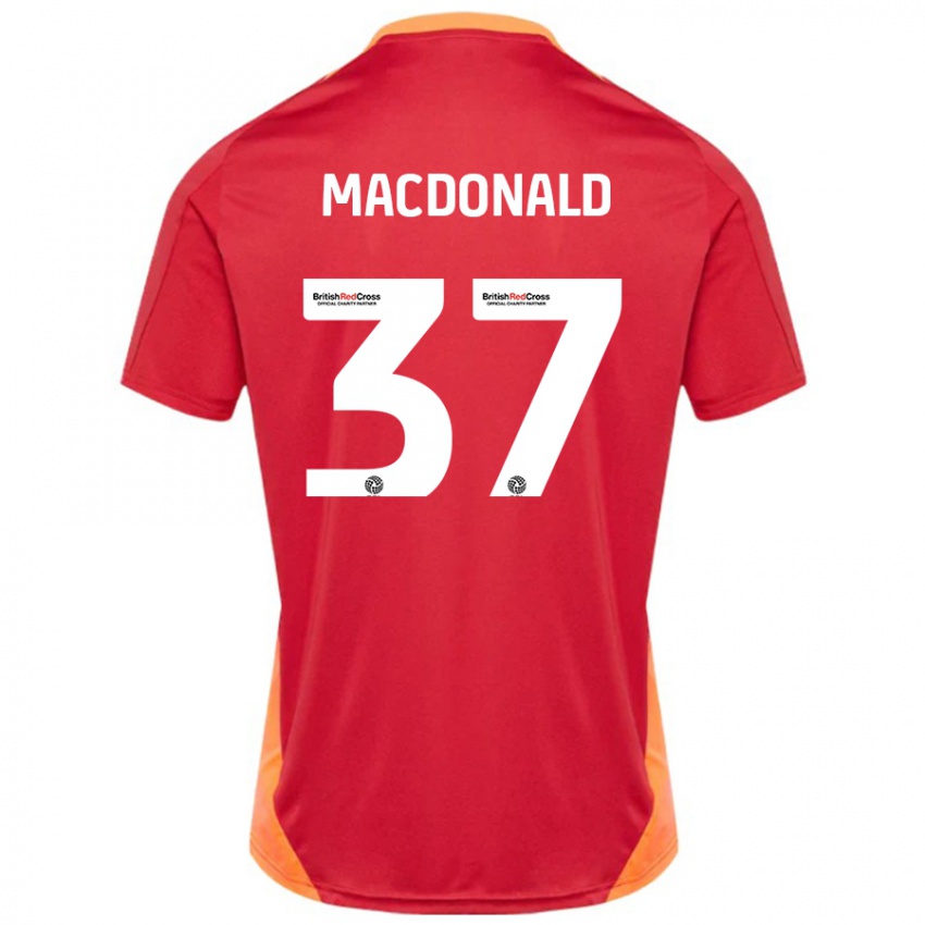 גברים Shaun Macdonald #37 כחול אוף לבן הרחק ג'רזי 2024/25 חולצה קצרה