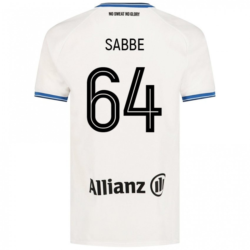 גברים Kyriani Sabbe #64 לָבָן הרחק ג'רזי 2024/25 חולצה קצרה