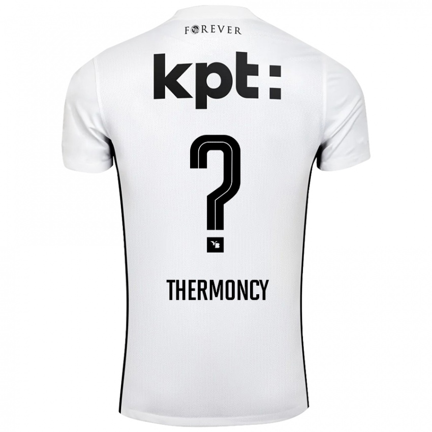 גברים Keeto Thermoncy #0 לבן שחור הרחק ג'רזי 2024/25 חולצה קצרה