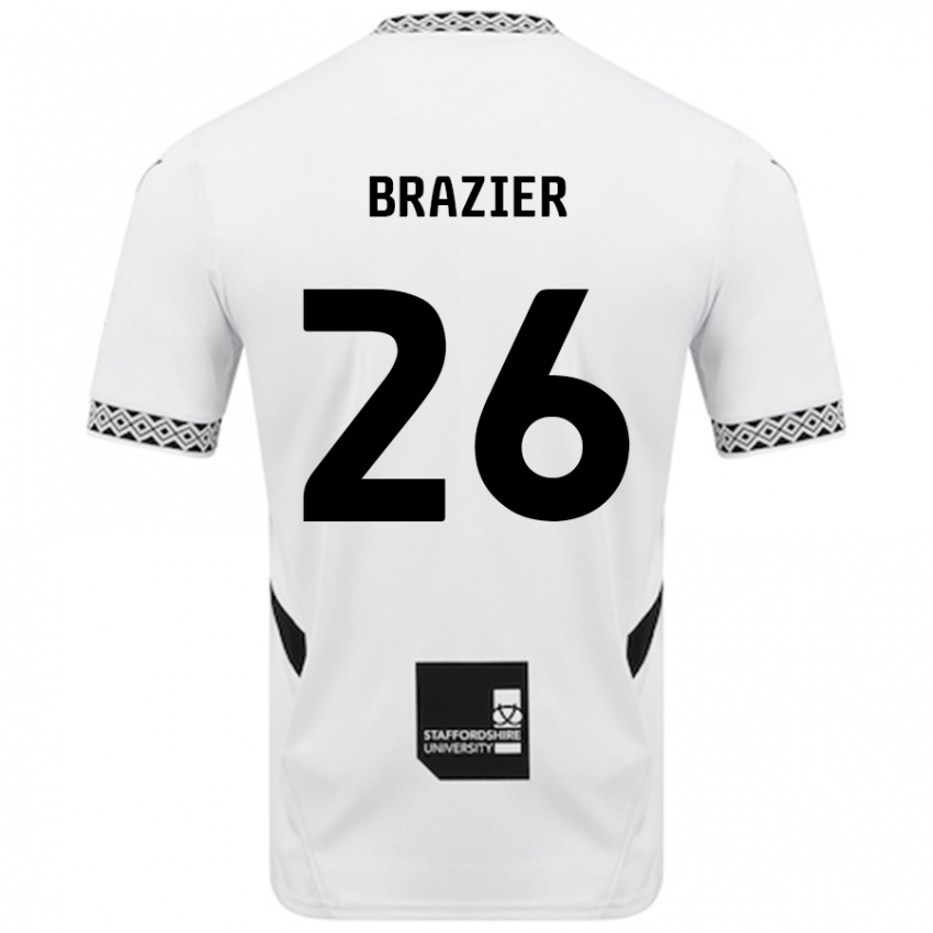 נשים Liam Brazier #26 לָבָן ג'רזי ביתית 2024/25 חולצה קצרה