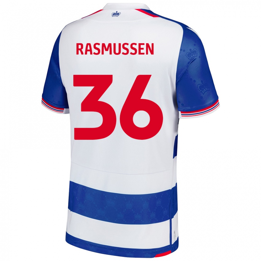 נשים Tash Rasmussen #36 כחול לבן ג'רזי ביתית 2024/25 חולצה קצרה