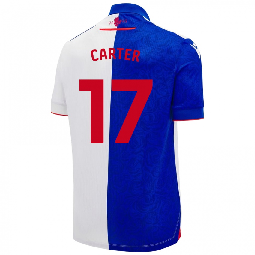 נשים Hayden Carter #17 שמיים כחול לבן ג'רזי ביתית 2024/25 חולצה קצרה