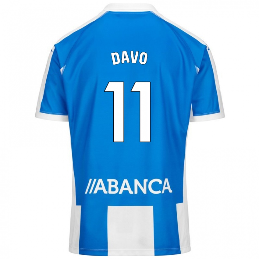 נשים Davo #11 כחול לבן ג'רזי ביתית 2024/25 חולצה קצרה