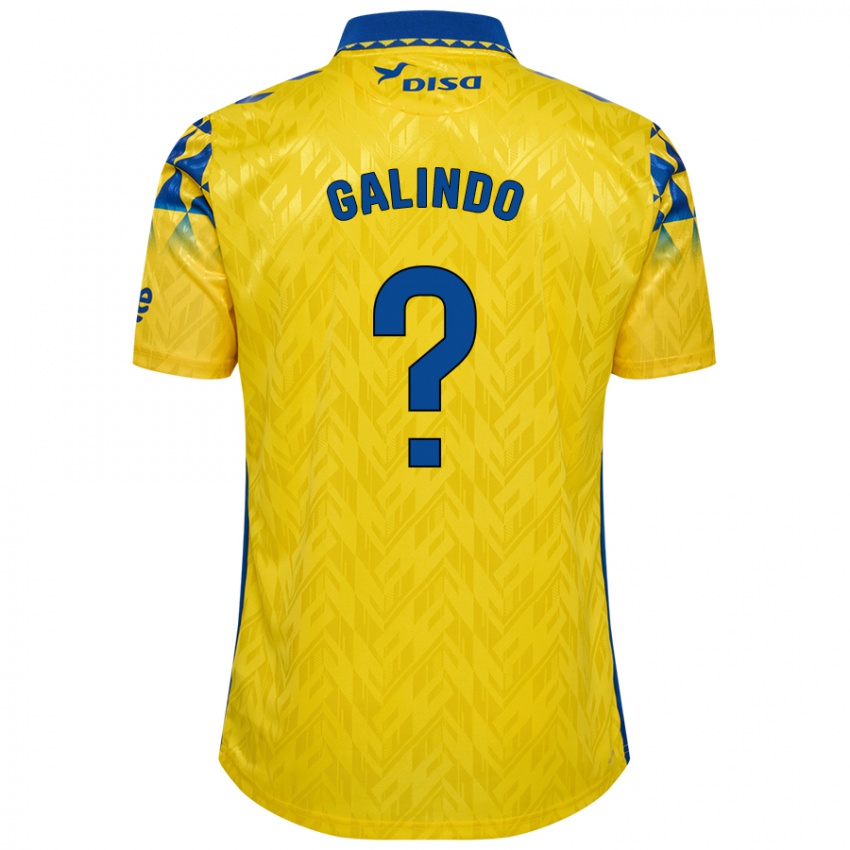 נשים Cristian Galindo #0 צהוב כחול ג'רזי ביתית 2024/25 חולצה קצרה