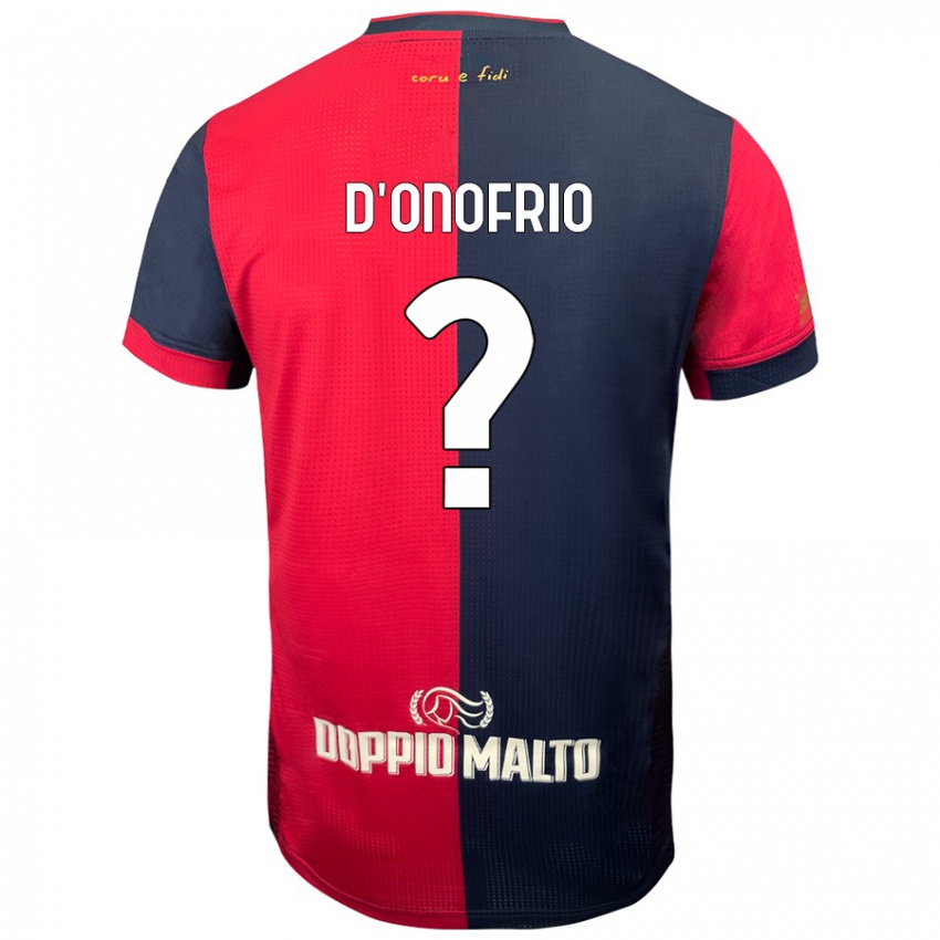 נשים Vincenzo D'onofrio #0 אדום כחול כהה יותר ג'רזי ביתית 2024/25 חולצה קצרה