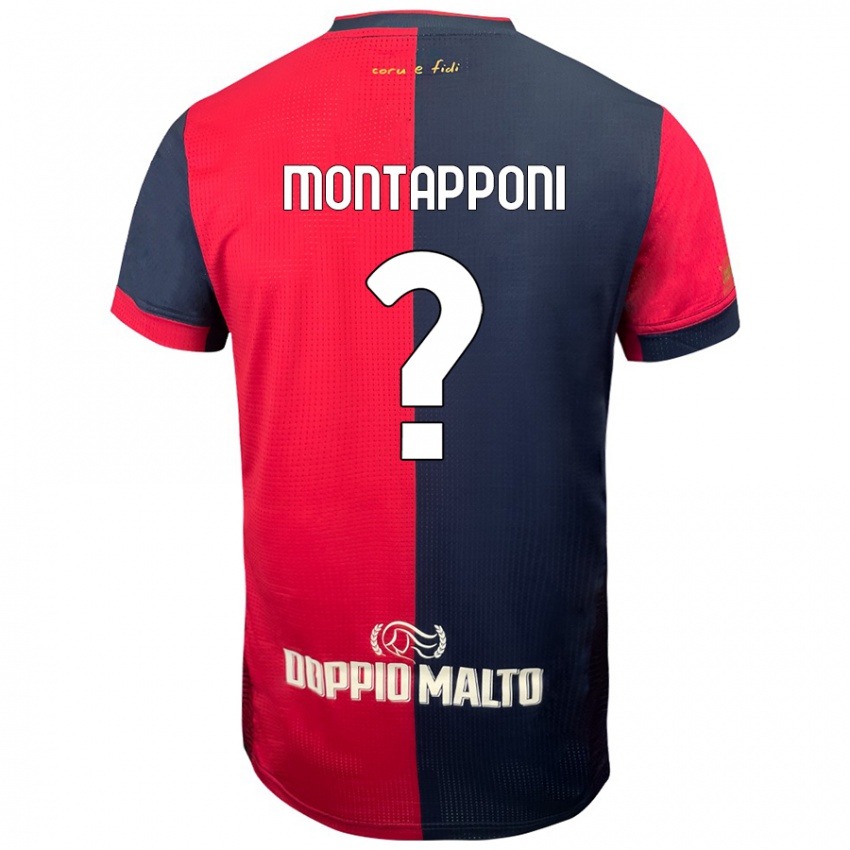 נשים Leonardo Montapponi #0 אדום כחול כהה יותר ג'רזי ביתית 2024/25 חולצה קצרה