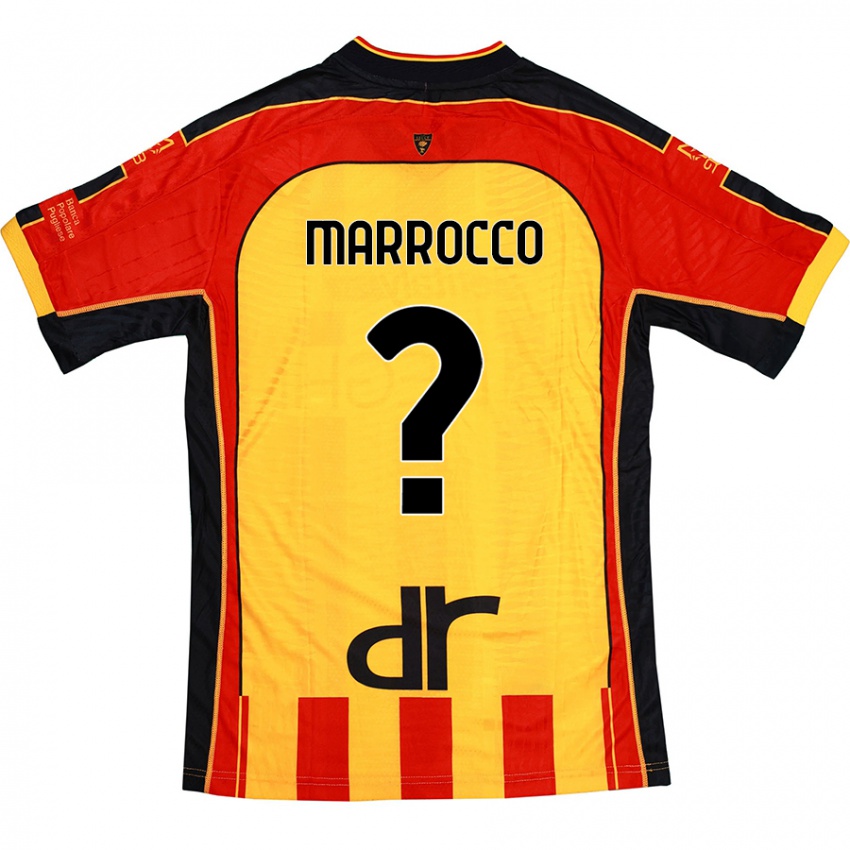 נשים Iacopo Marrocco #0 צהוב אדום ג'רזי ביתית 2024/25 חולצה קצרה