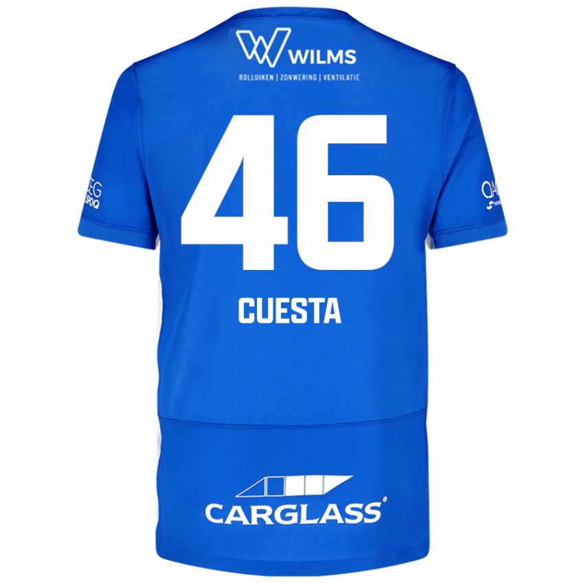 נשים Carlos Cuesta #46 כְּחוֹל ג'רזי ביתית 2024/25 חולצה קצרה