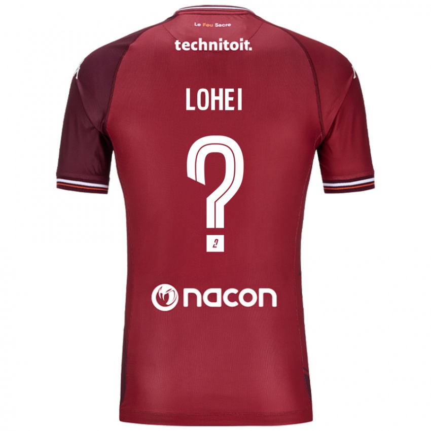 נשים Fabio Lohei #0 גרנאטה אדומה ג'רזי ביתית 2024/25 חולצה קצרה