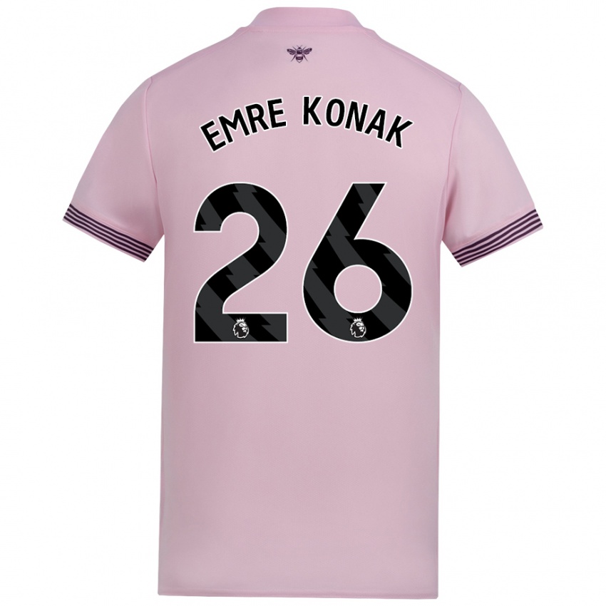 נשים Yunus Emre Konak #26 וָרוֹד הרחק ג'רזי 2024/25 חולצה קצרה