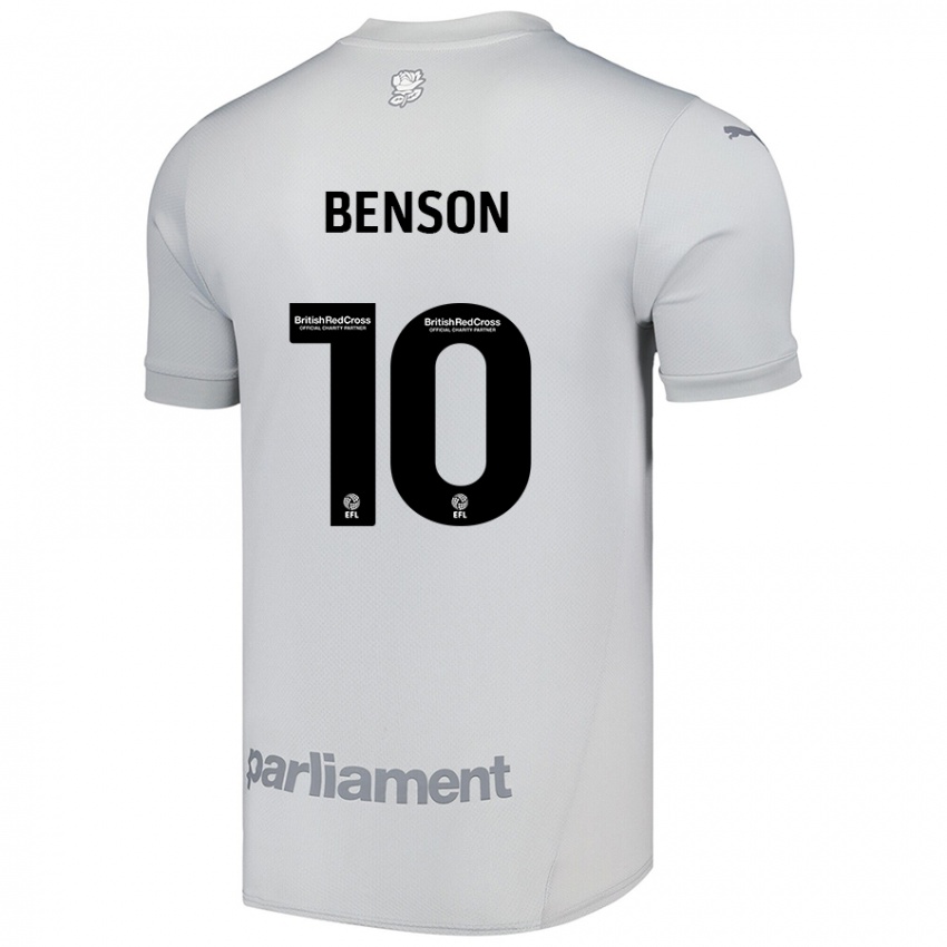 נשים Josh Benson #10 אפור כסף הרחק ג'רזי 2024/25 חולצה קצרה