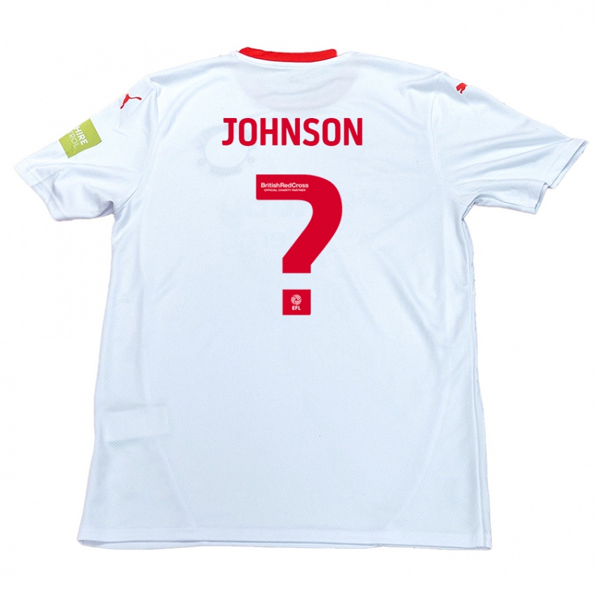 נשים Will Johnson #0 לָבָן הרחק ג'רזי 2024/25 חולצה קצרה