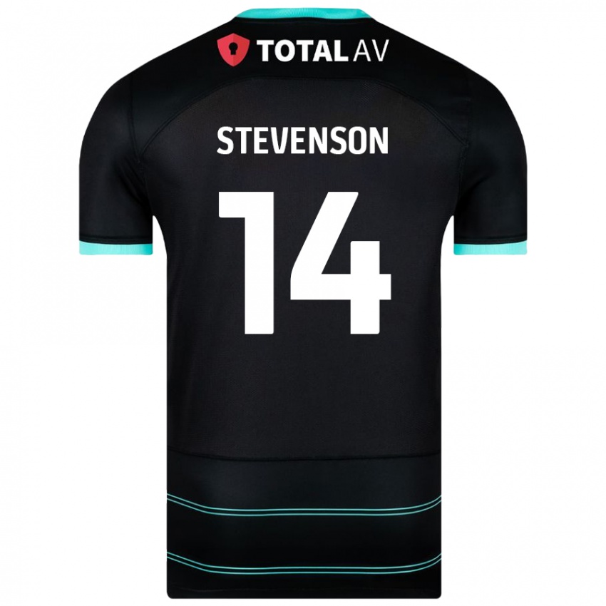נשים Ben Stevenson #14 שָׁחוֹר הרחק ג'רזי 2024/25 חולצה קצרה