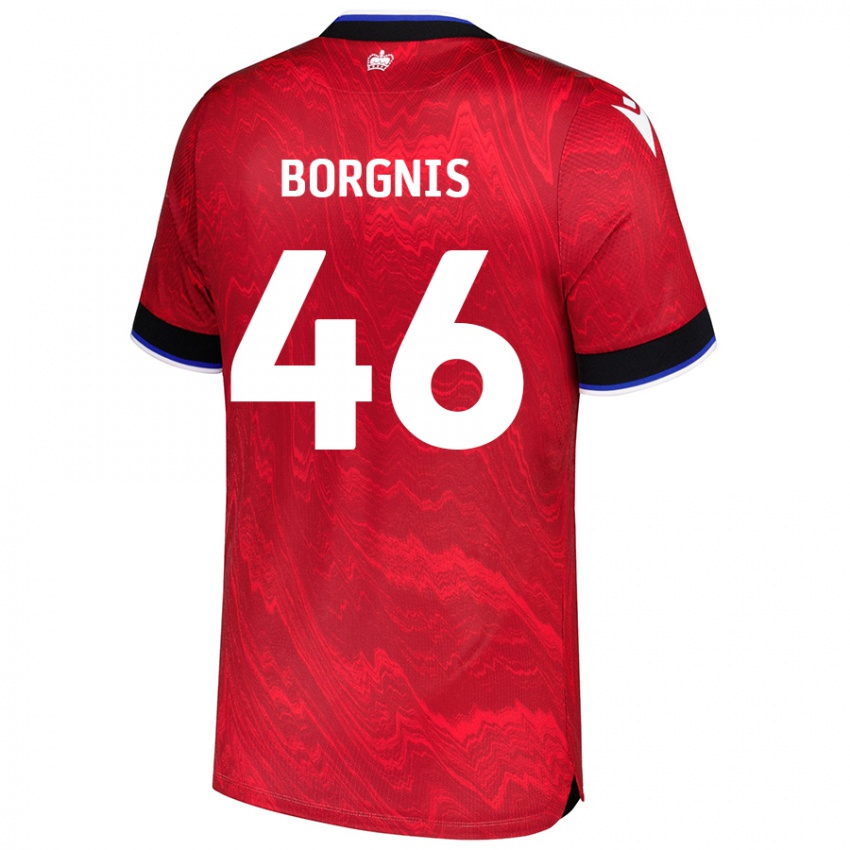 נשים Jacob Borgnis #46 אדום שחור הרחק ג'רזי 2024/25 חולצה קצרה
