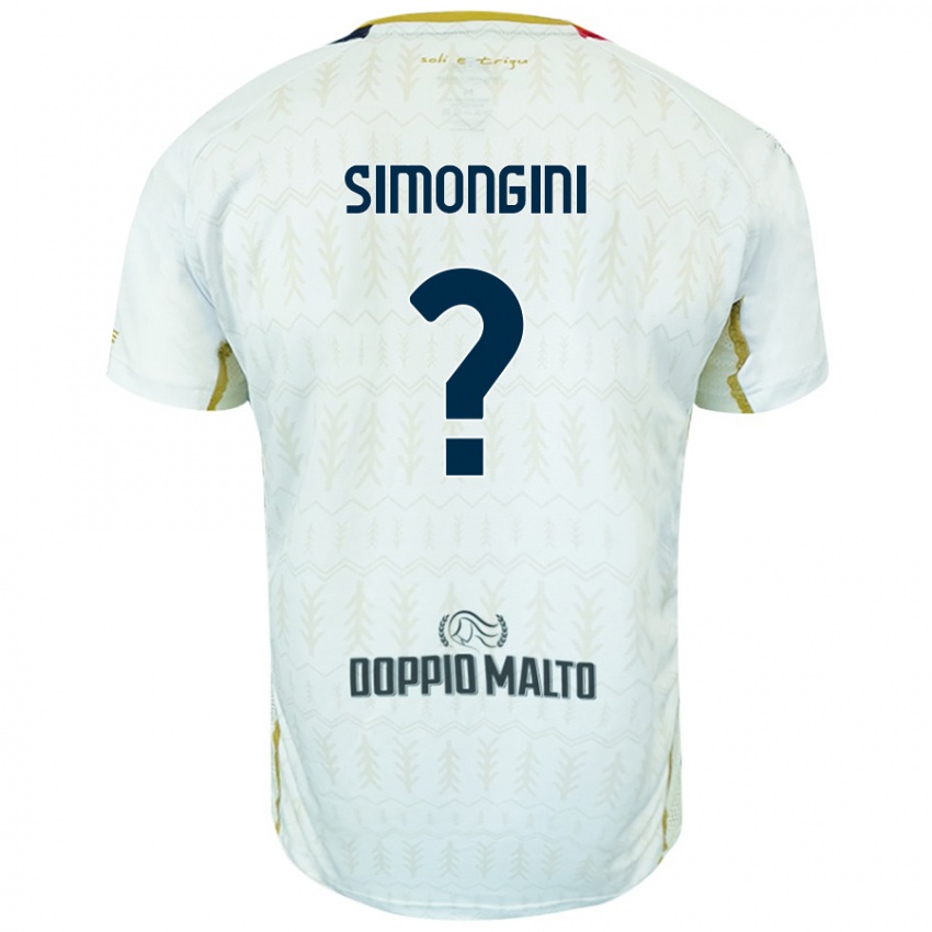 נשים Andrea Simongini #0 לָבָן הרחק ג'רזי 2024/25 חולצה קצרה