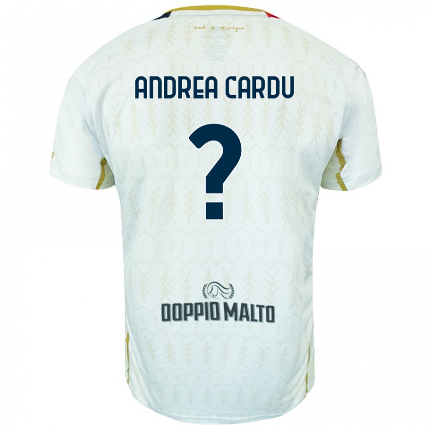 נשים Gian Andrea Cardu #0 לָבָן הרחק ג'רזי 2024/25 חולצה קצרה