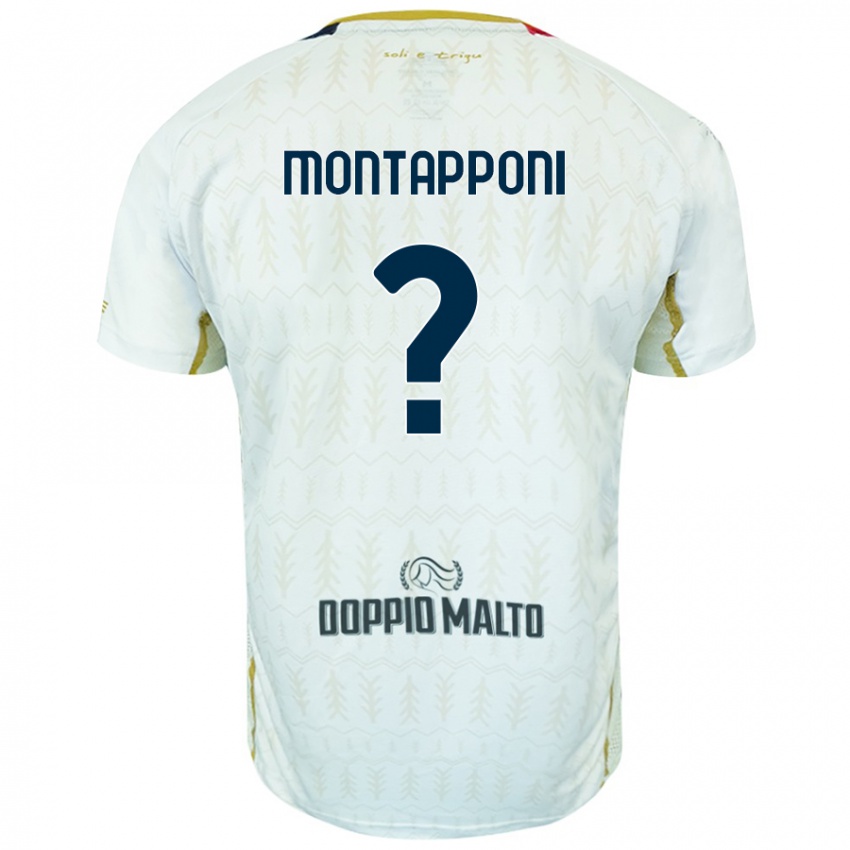 נשים Leonardo Montapponi #0 לָבָן הרחק ג'רזי 2024/25 חולצה קצרה