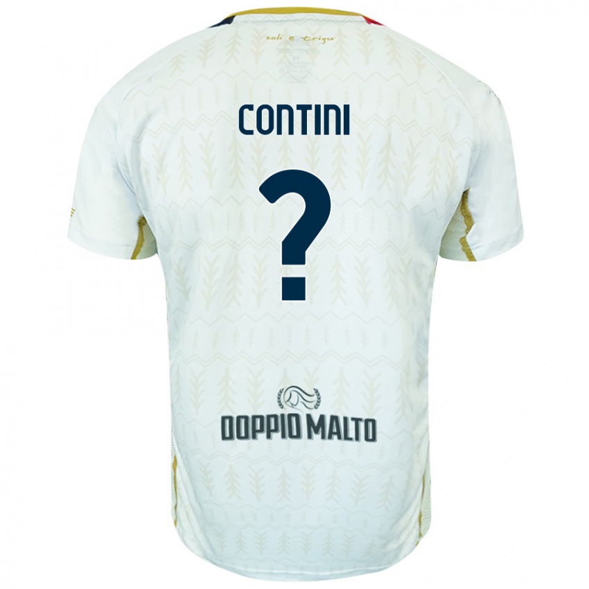 נשים Federico Contini #0 לָבָן הרחק ג'רזי 2024/25 חולצה קצרה
