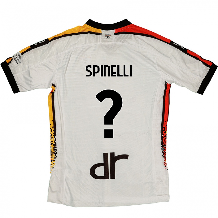 נשים Nicolò Spinelli #0 לבן שחור הרחק ג'רזי 2024/25 חולצה קצרה
