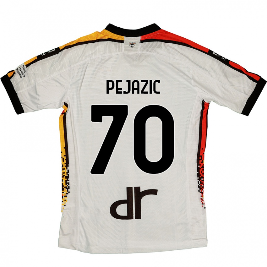 נשים Mario Pejazic #70 לבן שחור הרחק ג'רזי 2024/25 חולצה קצרה