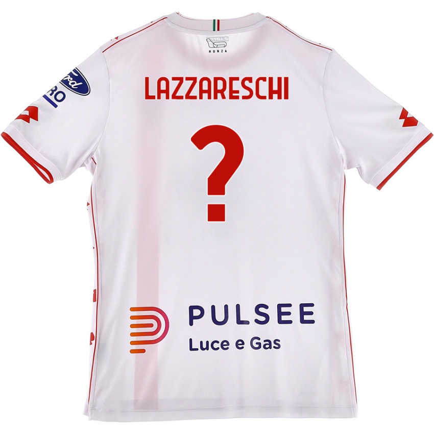 נשים Andrea Lazzareschi #0 לבן אדום הרחק ג'רזי 2024/25 חולצה קצרה