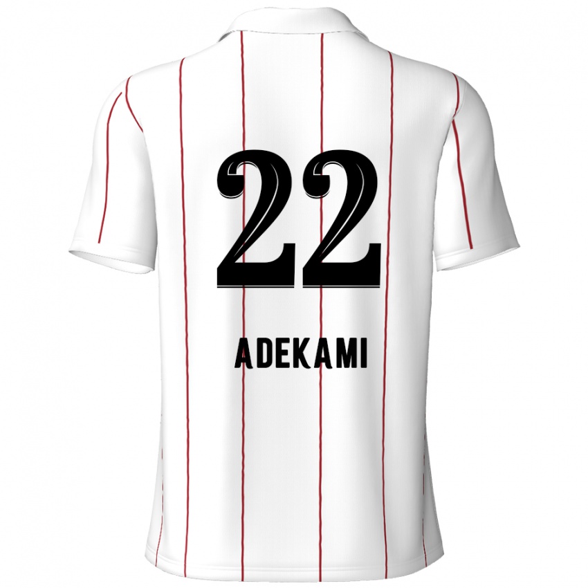 נשים Farouck Adekami #22 לבן שחור הרחק ג'רזי 2024/25 חולצה קצרה