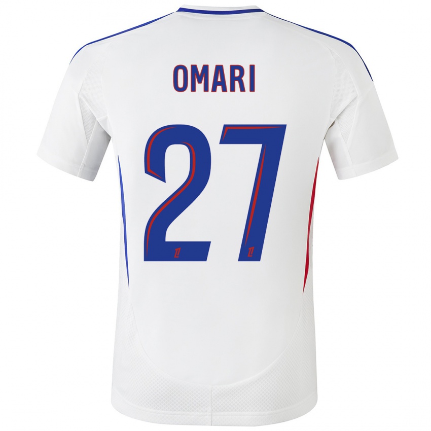 גברים Warmed Omari #27 לבן כחול ג'רזי ביתית 2024/25 חולצה קצרה