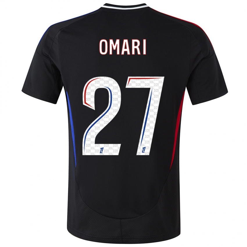 גברים Warmed Omari #27 שָׁחוֹר הרחק ג'רזי 2024/25 חולצה קצרה