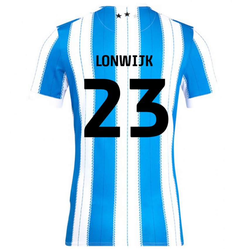 נשים Nigel Lonwijk #23 כחול לבן ג'רזי ביתית 2024/25 חולצה קצרה