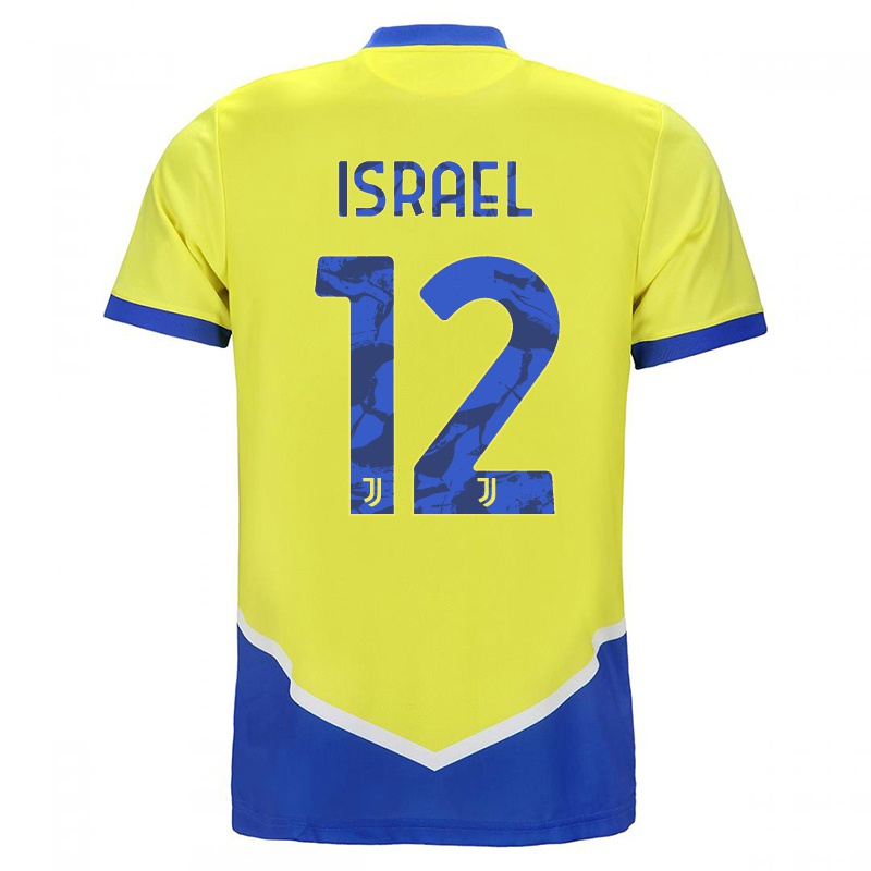 נשים פרנקו ישראל #12 כחול צהוב ערכה שלישית ביתית 2021/22 חולצה קצרה