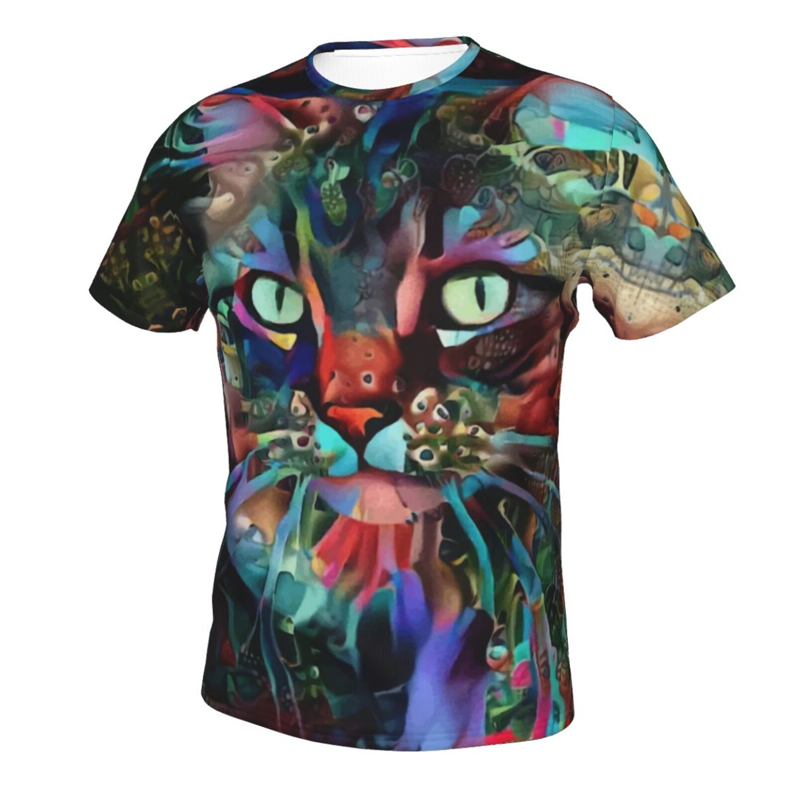 מונזי חתול מיקס אלמנטים מעורבים חולצת טריקו קלאסית