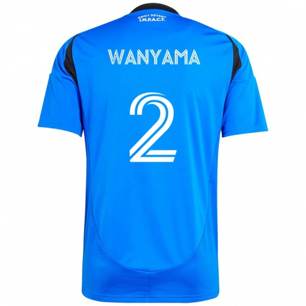 ילדים Victor Wanyama #2 תכלת שמיים כחול כהה ג'רזי ביתית 2025/26 חולצה קצרה