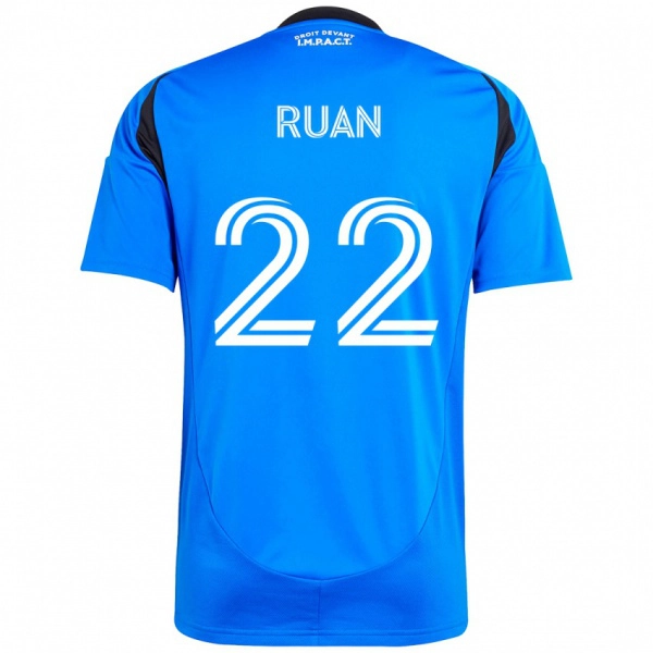 ילדים Ruan #22 תכלת שמיים כחול כהה ג'רזי ביתית 2025/26 חולצה קצרה