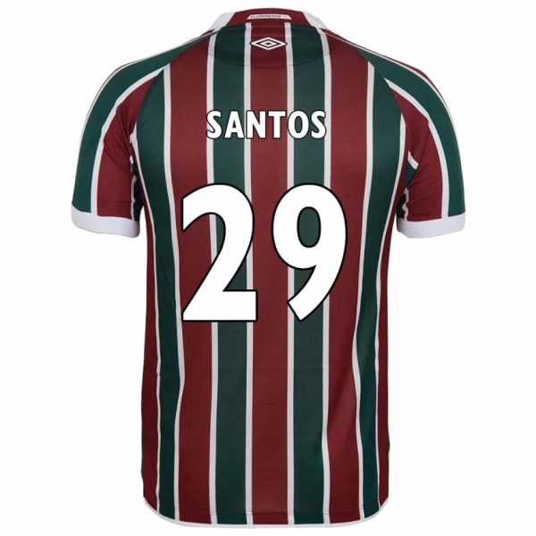 ילדים Thiago Santos #29 לבן ירוק חום-ערמוני ג'רזי ביתית 2025/26 חולצה קצרה