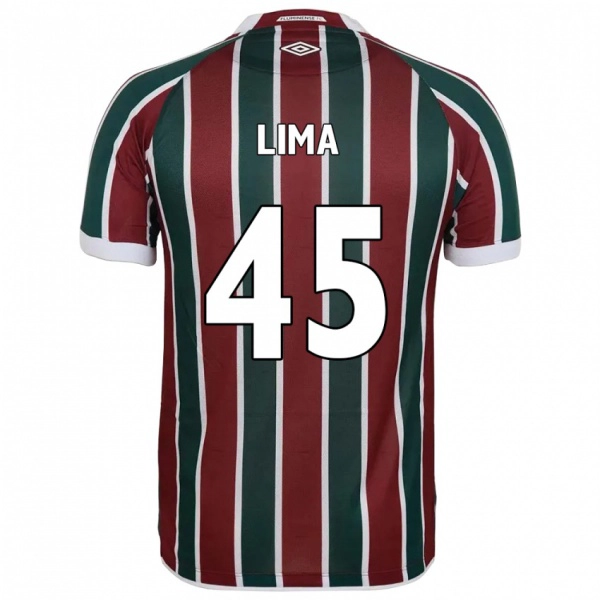 ילדים Lima #45 לבן ירוק חום-ערמוני ג'רזי ביתית 2025/26 חולצה קצרה