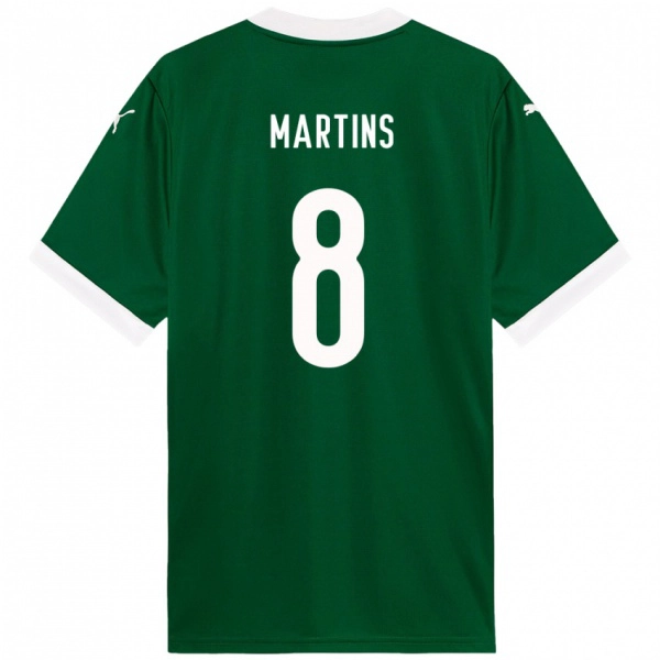 ילדים Diany Martins #8 לבן ירוק ג'רזי ביתית 2025/26 חולצה קצרה