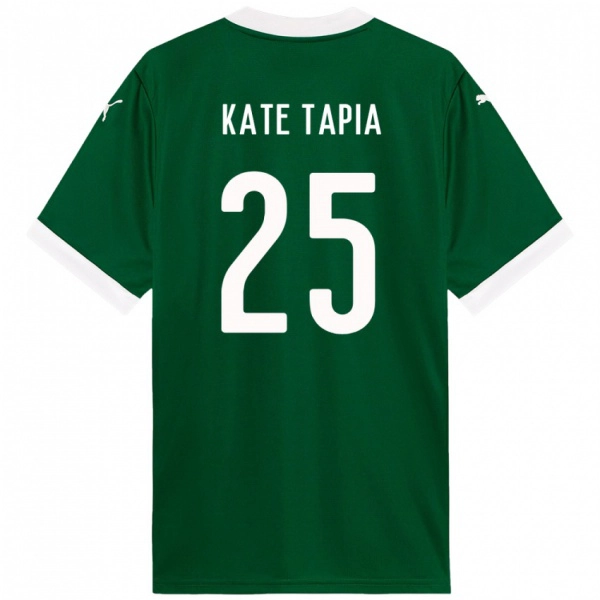 ילדים Kate Tapia #25 לבן ירוק ג'רזי ביתית 2025/26 חולצה קצרה