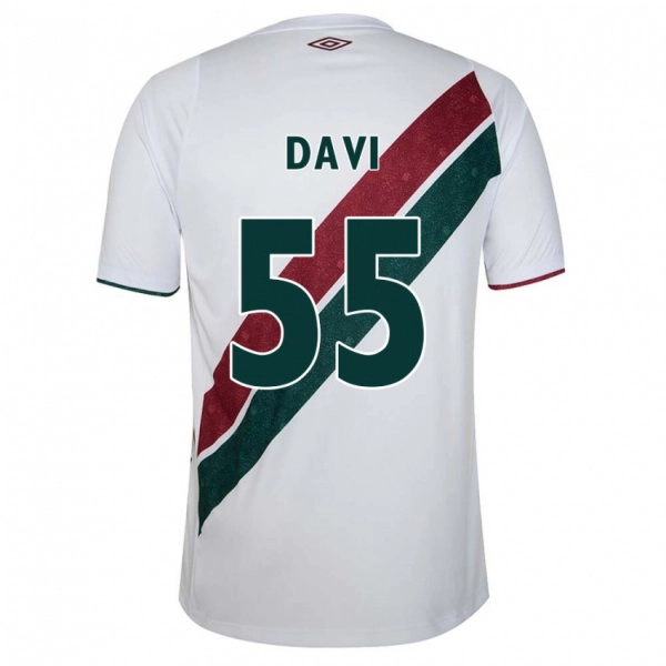 ילדים Wallace Davi #55 ירוק חום-ערמוני לבן הרחק ג'רזי 2025/26 חולצה קצרה