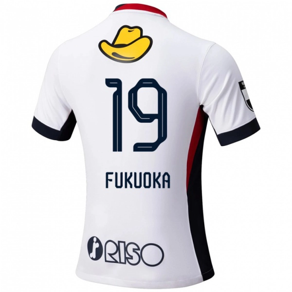 ילדים Yuwa Fukuoka #19 אדום שחור הרחק ג'רזי 2025/26 חולצה קצרה