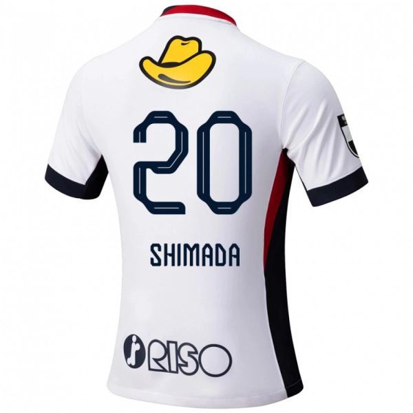 ילדים Victor Shimada #20 אדום שחור הרחק ג'רזי 2025/26 חולצה קצרה