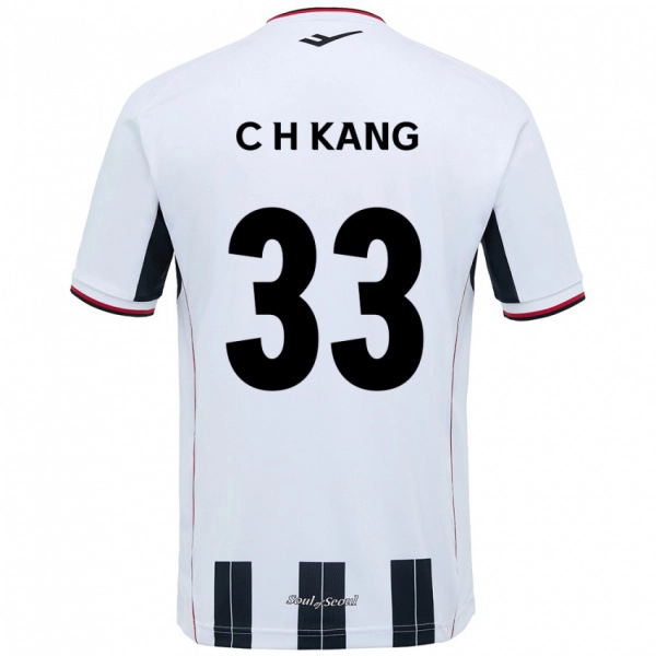 ילדים Chang-Hwa Kang #33 שחור אדום הרחק ג'רזי 2025/26 חולצה קצרה