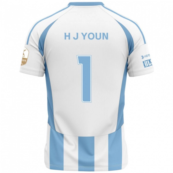 ילדים Je-Hun Youn #1 כחול מלכותי צהוב הרחק ג'רזי 2025/26 חולצה קצרה